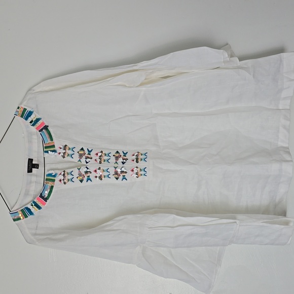NWOT Talbots Fish embellish Tunic blouse - Picture 3 of 8